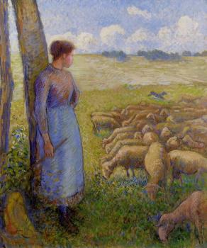 卡米耶 畢沙羅 Shepherdess and Sheep